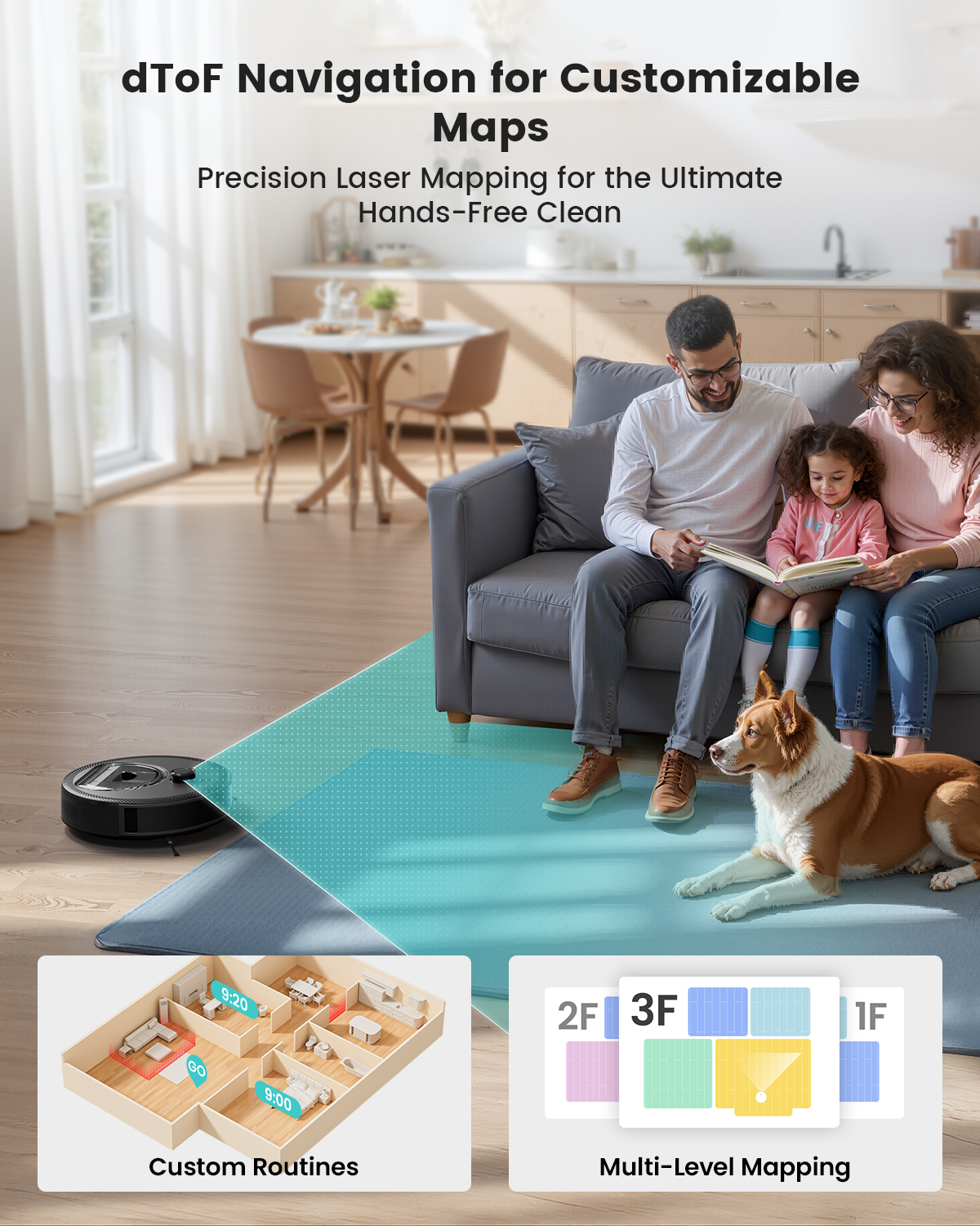 Lefant Robot Vacuum M330PRO Black