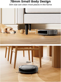 Lefant M210 Pro Robot Vacuum Cleaner, 6 Cleaning Modes, 200 Mins Runtime, 4000Pa Suction, SmartSense Technology, Grey