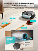Lefant M210 PRO OMNI Robot Vacuum and Mop, 20000Pa Suction, Self-Cleaning & Auto Drying Roller Mop, LiDAR Navigation, Ideal for Pet Hair, Slim, 5G WiFi