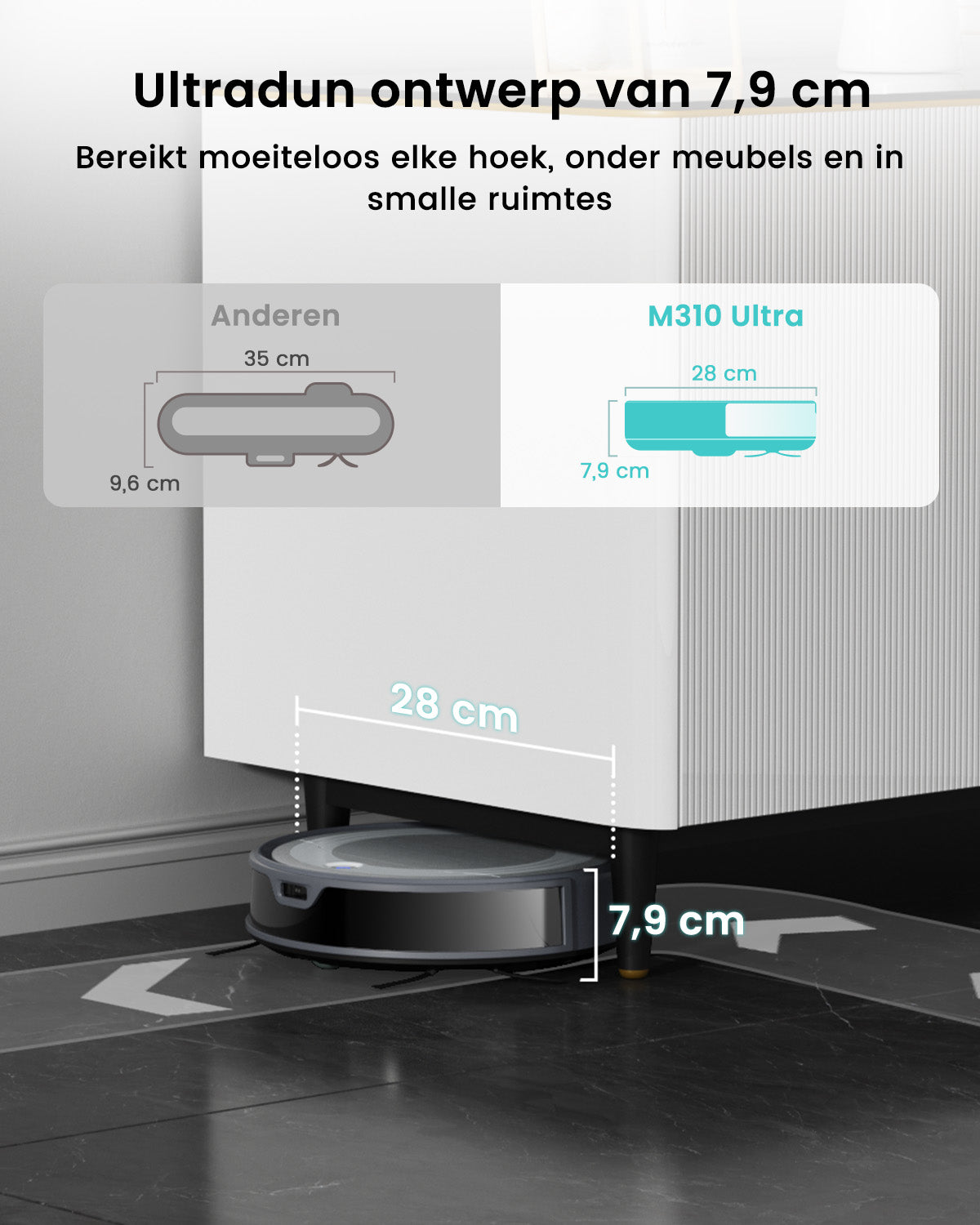 Lefant Robot Vacuum M310 Ultra Grey