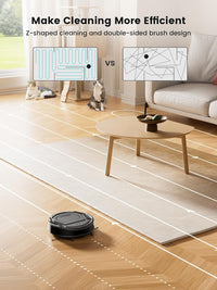 Lefant M210 Pro Robot Vacuum Cleaner, 4000Pa Powerful Suction, 200 Min Runtime, 6 Cleaning Modes, Slim, Quiet, Self-Charging, WiFi/App/Alexa Control, Black