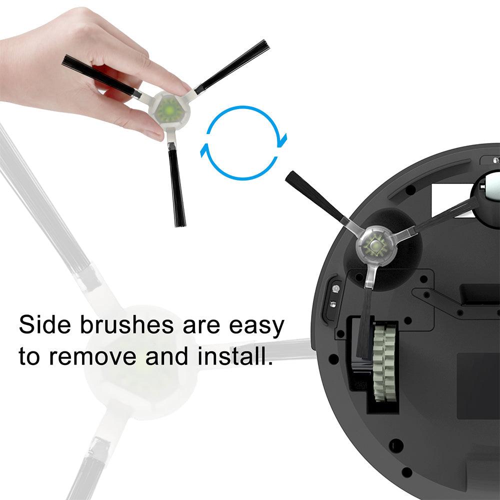 Lefant  M210 PRO Replacement Kit 4 Side Brushes 4 HEPA
