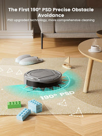 Lefant M210 Pro Robot Vacuum Cleaner, 6 Cleaning Modes, 200 Mins Runtime, 4000Pa Suction, SmartSense Technology, Grey
