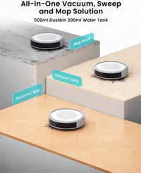 Lefant M310 Robot Vacuum and Mop, 6000Pa Strong Suction, Slim Design for Pet Hair, Smart Robotic Vacuum Cleaner for Hard Floor & Carpet, Self-Charging
