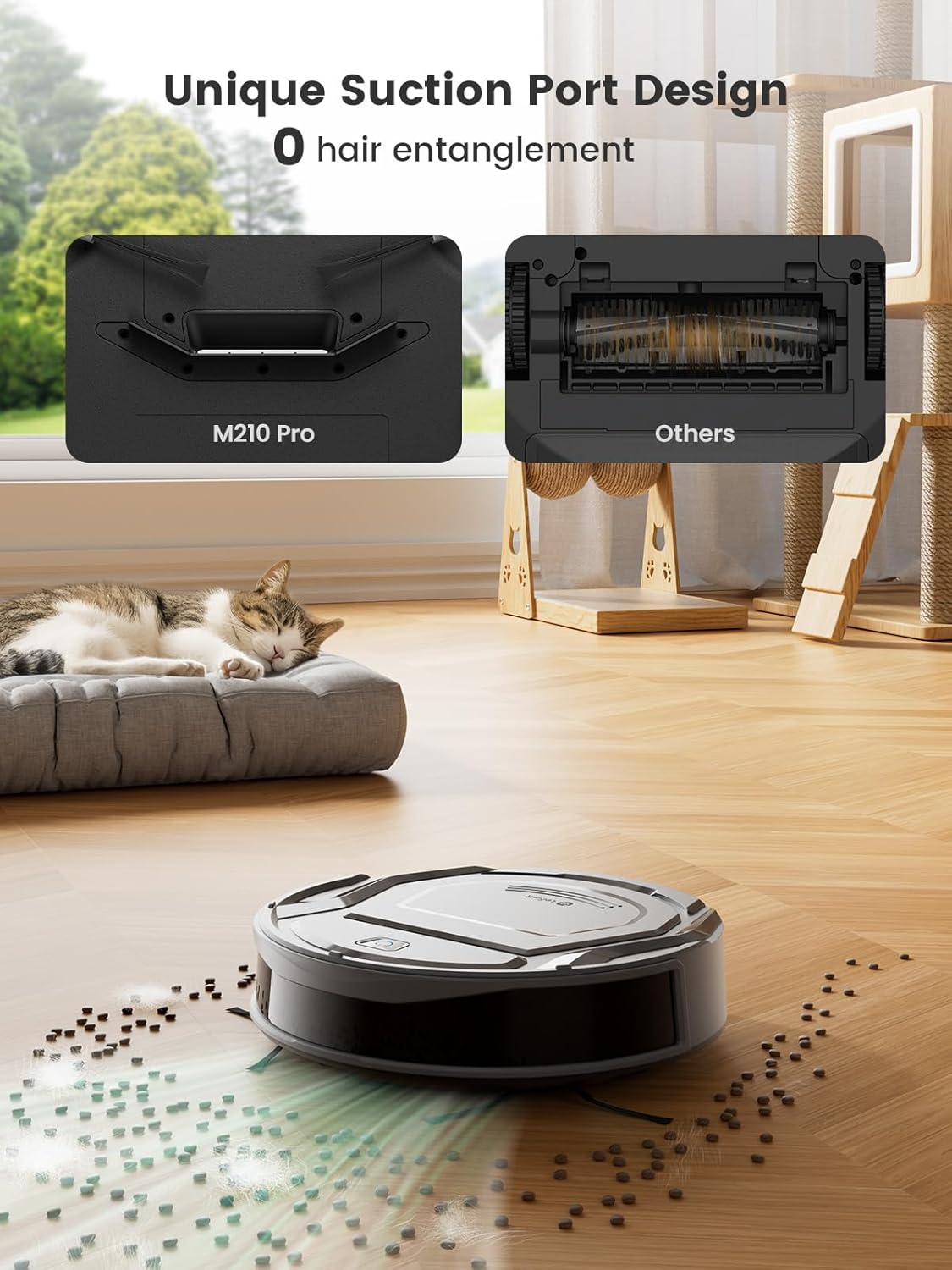 Lefant M210 Pro Robot Vacuum Cleaner, 6 Cleaning Modes, 200 Mins Runtime, 4000Pa Suction, SmartSense Technology, Grey