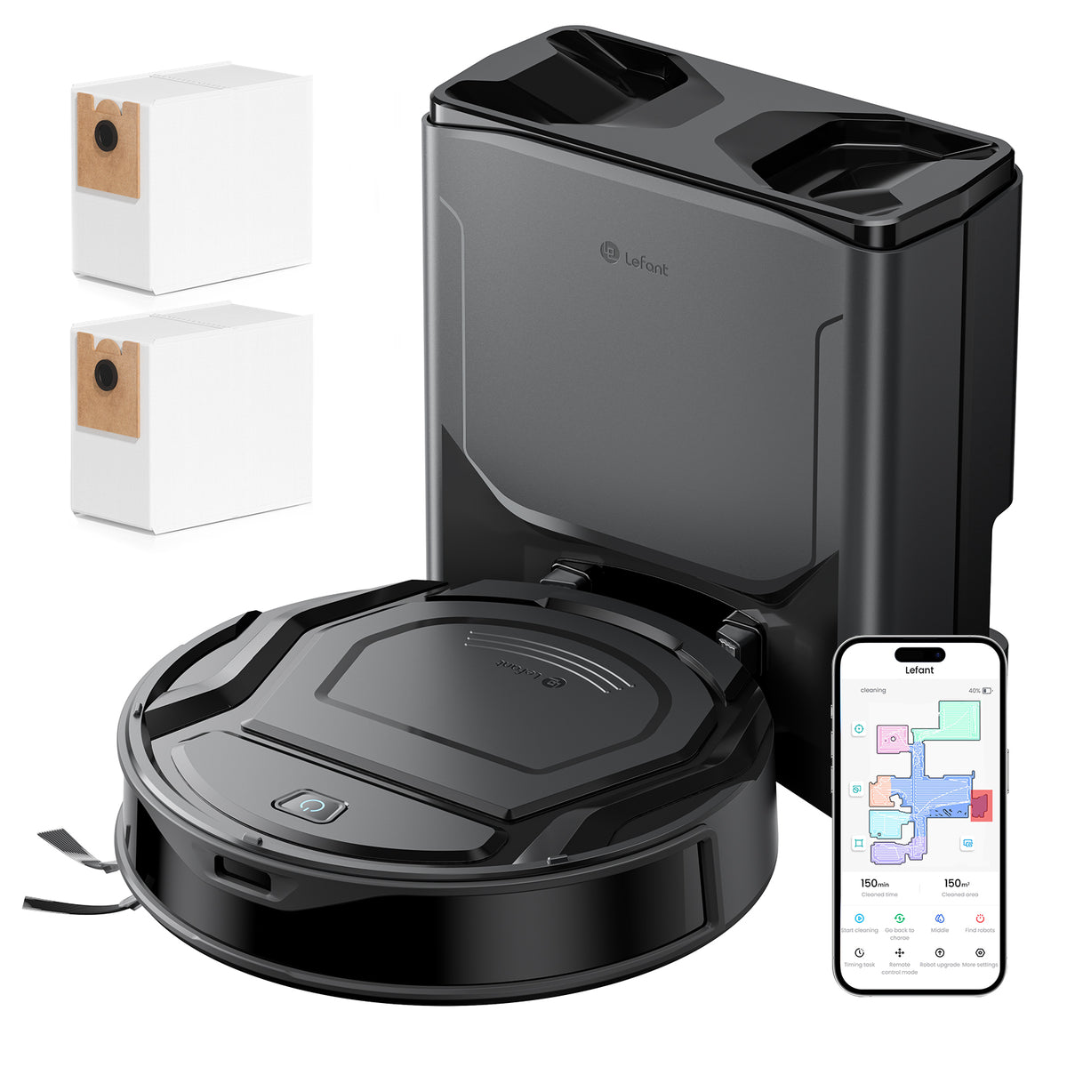 Lefant M210 PLUS Robot Vacuum Cleaner ,Black