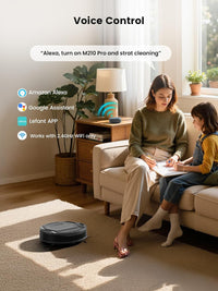 Lefant M210 Pro Robot Vacuum Cleaner, 4000Pa Powerful Suction, 200 Min Runtime, 6 Cleaning Modes, Slim, Quiet, Self-Charging, WiFi/App/Alexa Control, Black