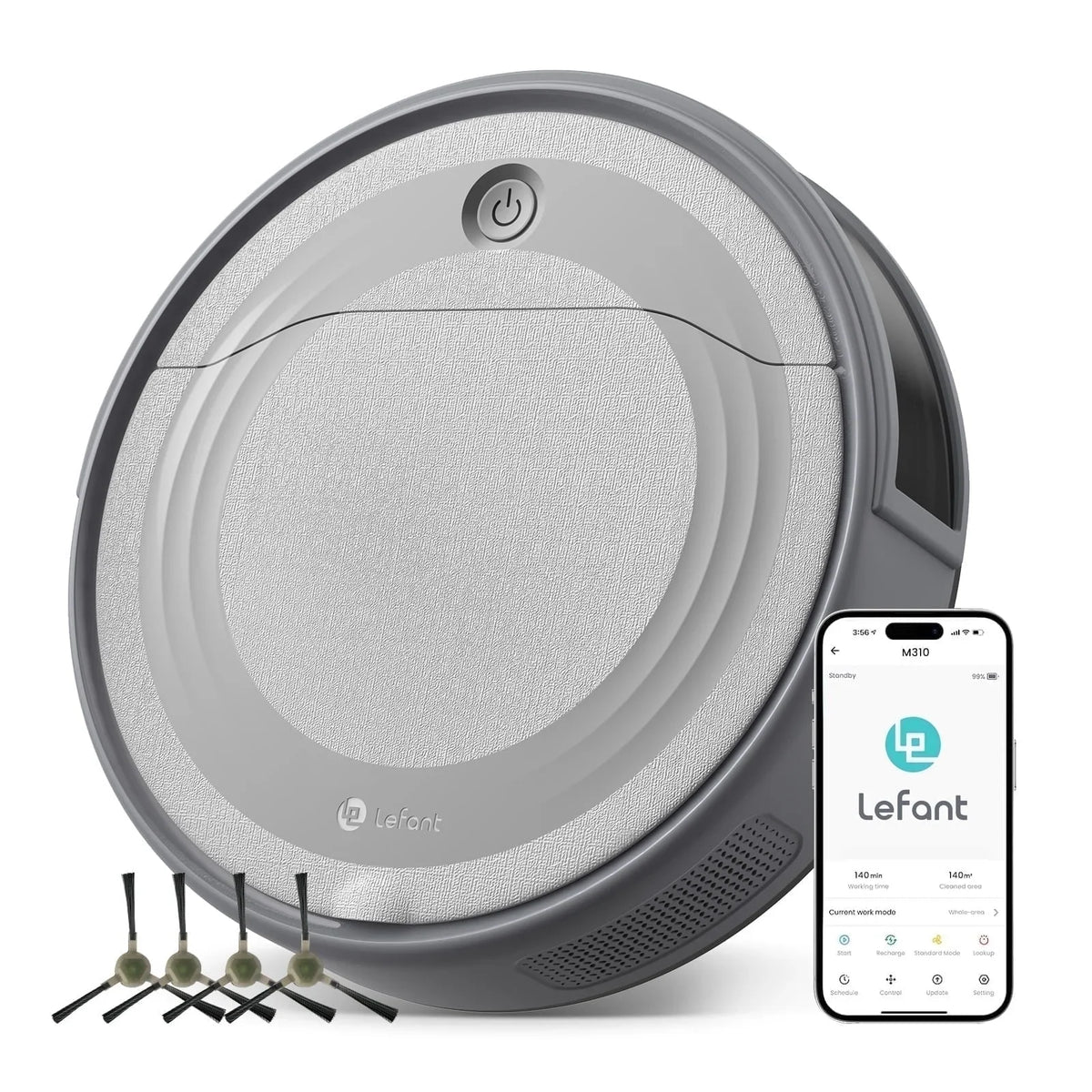 Lefant Robot Vacuum Cleaner with 4500Pa Suction, PSD Obstacle Avoidance, WiFi/App/Voice Control,Ideal for Pet hair, M310