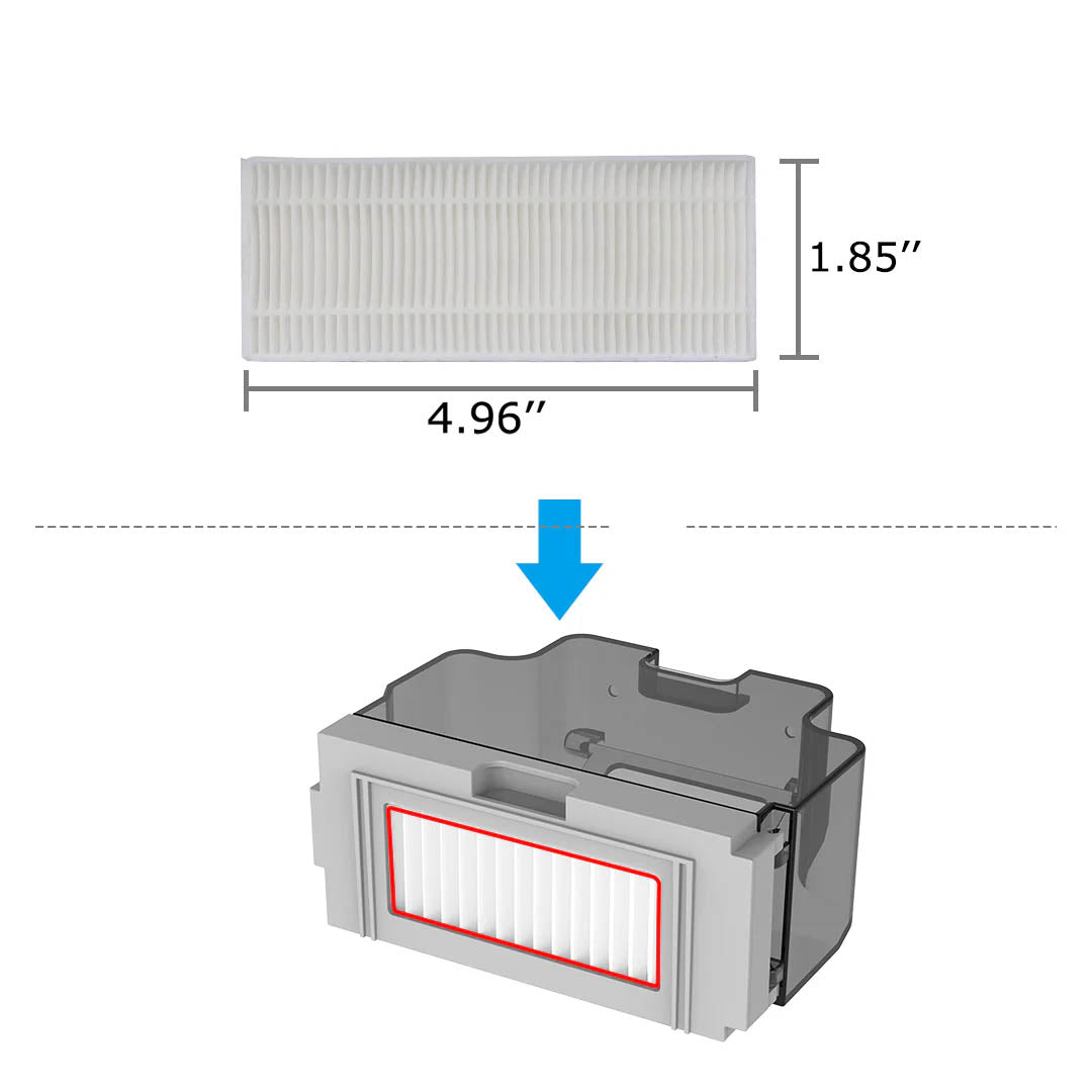 Lefant M210/M210P Replacement Kit 4 Side Brushes 4 HEPA